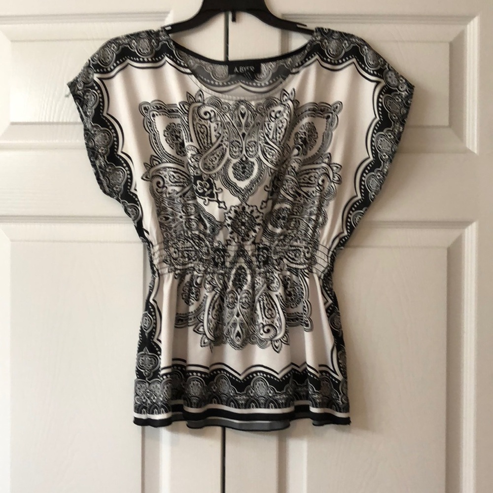 Black and white Paisley dress shirt